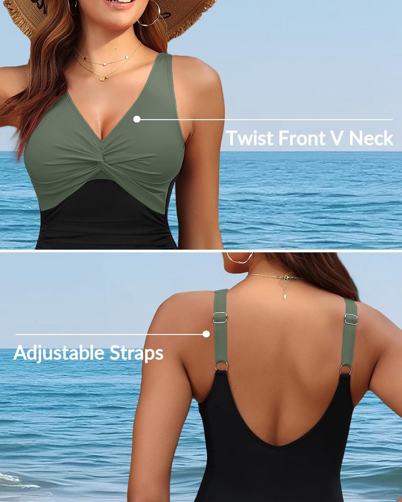 Women’s Tummy Control One-Piece Swimsuit - Push-Up Slimming Bathing Suit | Full Coverage, Stylish Design