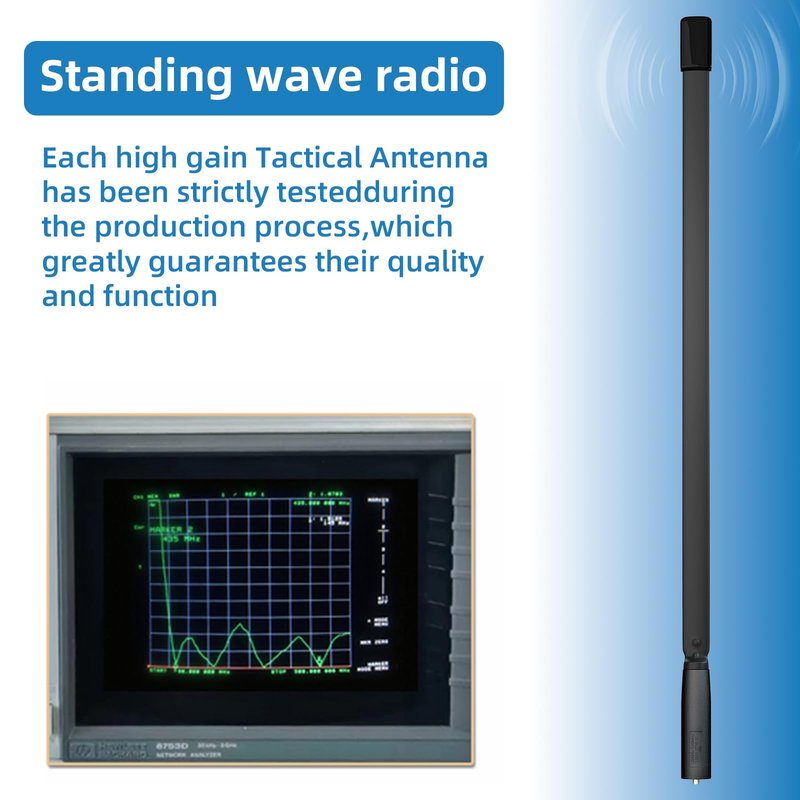 Baofeng Antenna | Ham Radio Antenna | 18.5-inch | Dual Band VHF UHF (144/430MHz) High Gain Antenna | Compatible with Baofeng UV-5R, BF-F8HP, BF-888S, UV-5R Plus, UV-5RX3 and More Ham Radios(2pcs)