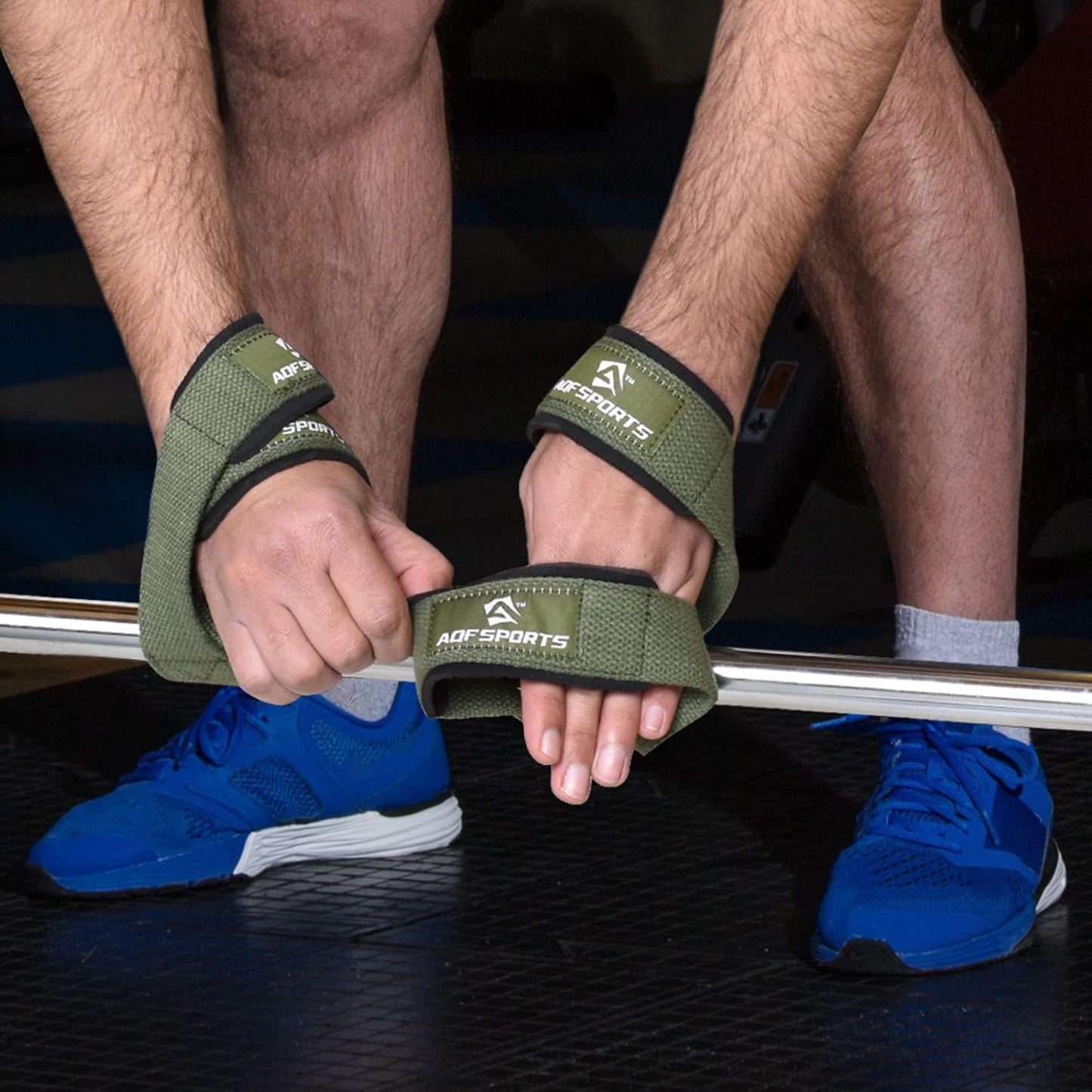 Figure 8 Weight Lifting Straps - Heavy Duty Gym Wrist Straps with Padded Cuff Support | Ideal for Powerlifting & Bodybuilding