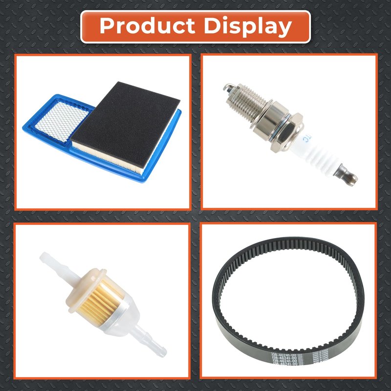 labwork Kit Drive Starter Belt Spark Plug Replacement for Yamaha G16 G19 G22 G29 Gas Golf Cart 301cc or 357cc 1996-Up