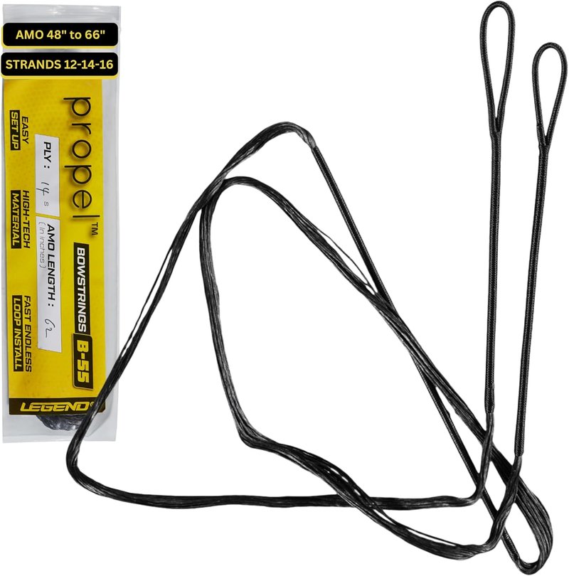Recurve Bow String - Durable Dacron Replacement for Archery | AMO 48in to 66in, 12-16 Strands