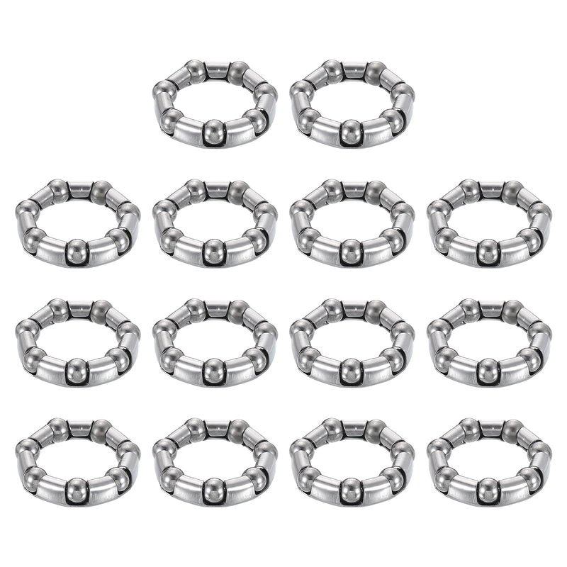 uxcell Bicycle Crank Ball Bearing 5/16Inch (8mm) x 7 Balls, 14pcs Replacement Ball Bearings for Bottom Bracket Bearings Bike Wheel Frame Bearing Repair