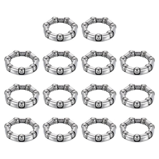 uxcell Bicycle Crank Ball Bearing 5/16Inch (8mm) x 7 Balls, 14pcs Replacement Ball Bearings for Bottom Bracket Bearings Bike Wheel Frame Bearing Repair