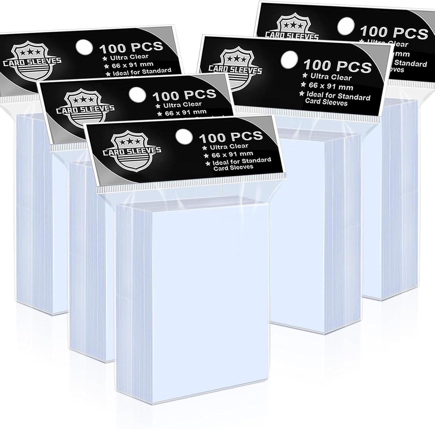 Clear Trading Card Sleeves - 500 Pack Soft Polypropylene Protectors for Football, Magic, Baseball & Yu-Gi-Oh!
