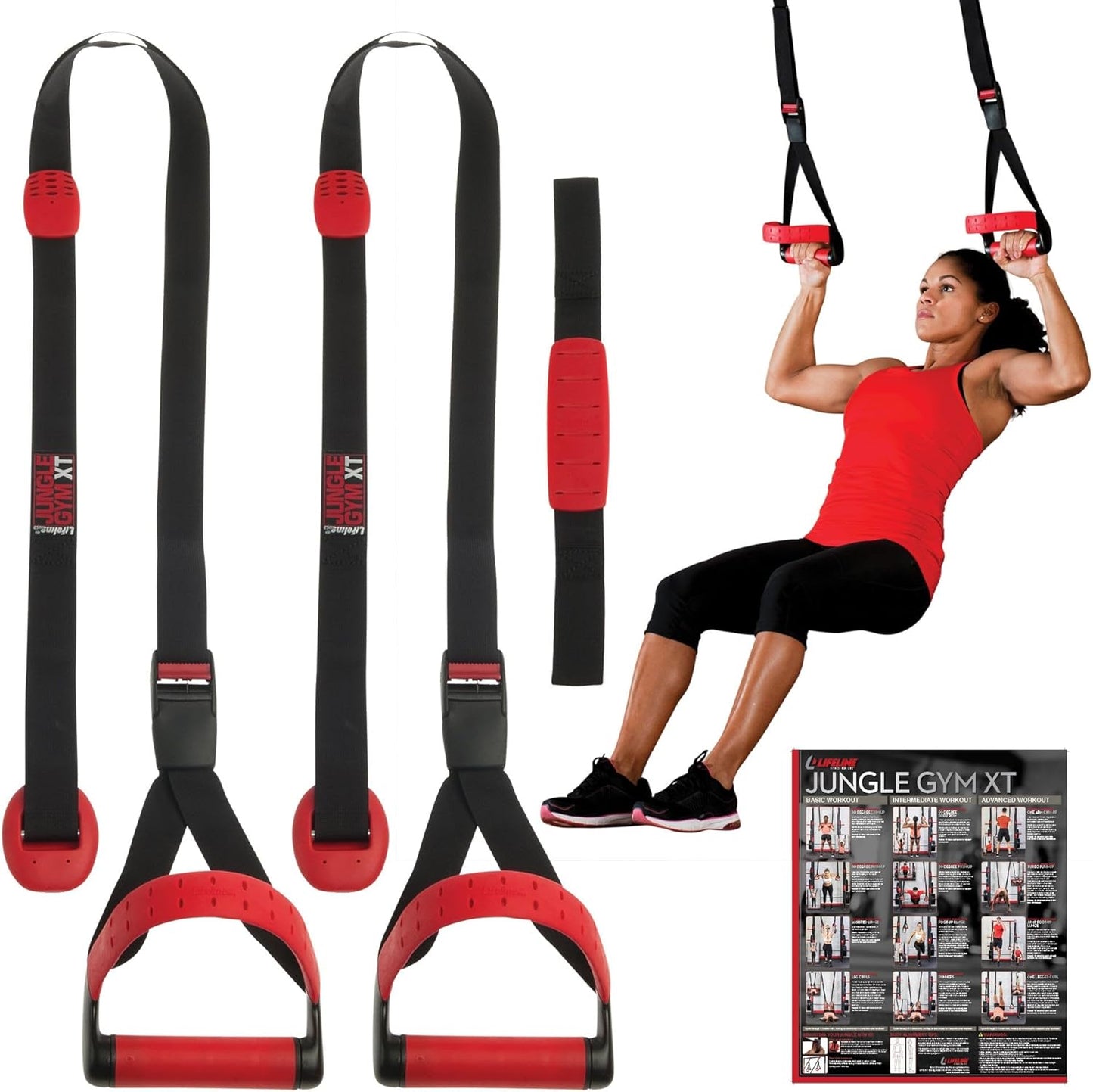 Lifeline Jungle Gym XT Suspension Trainer | Full-Body Workout System for Home Gym, Lightweight & Portable