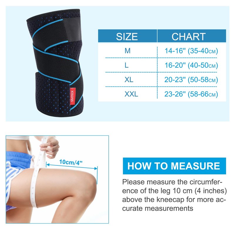 SIVITICK Knee Brace Support for Women & Men Plus Size with Side Stabilizers & Patella Gel Pad for Knee Pain Relief, Arthritis, Meniscus Tear, Injury Recovery, Running