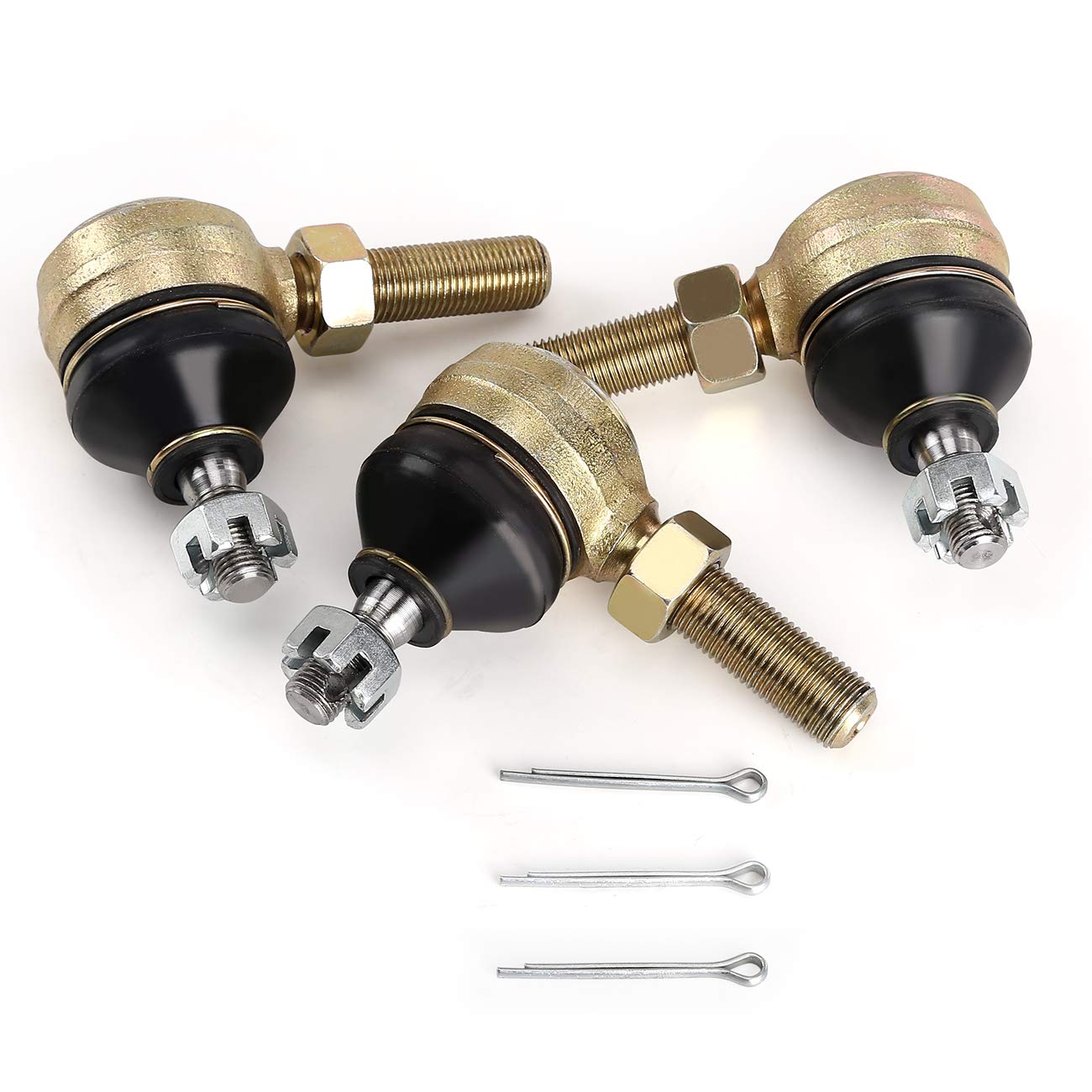 10L0L Ball Joint Kit for Club Car DS Golf Cart 1976-2008, Set of 3 Tie Rod End, Replace OEM 7539 7540, Non-Greasable Self-Lubricating