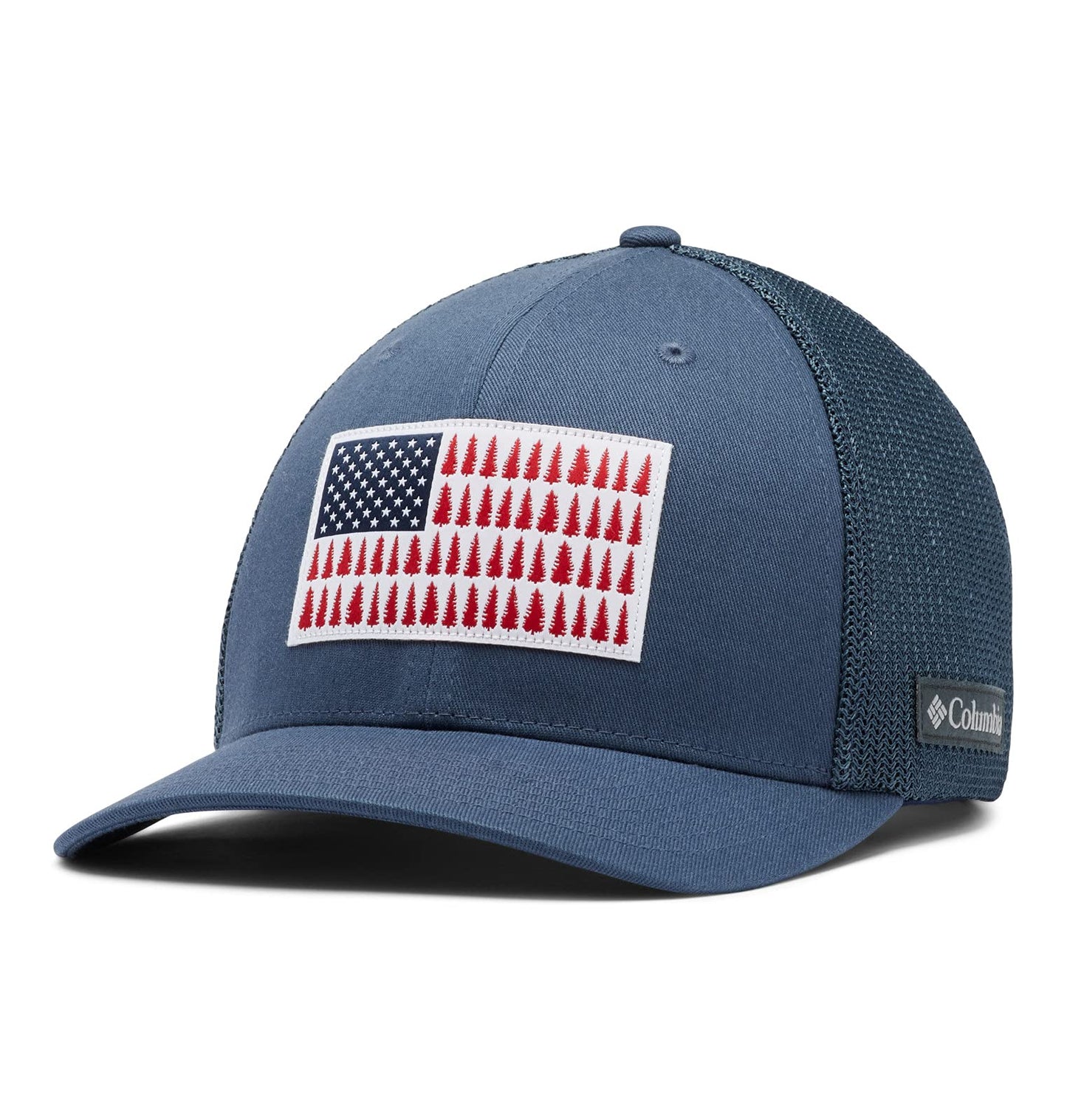Columbia Unisex Tree Flag Mesh Ball Cap, Dark Mountain, S/M