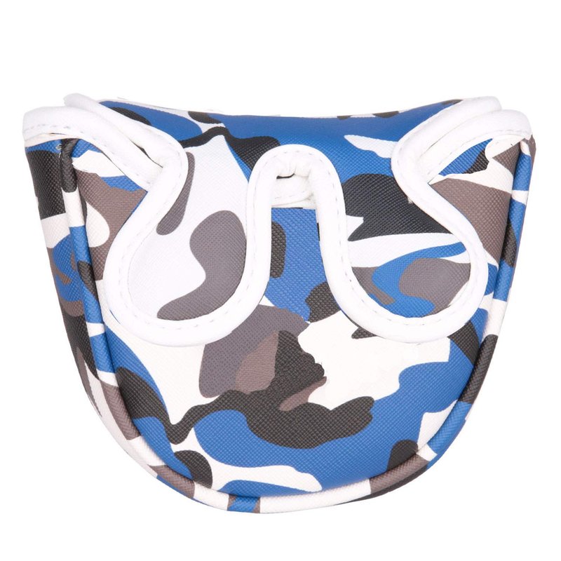 Blue Camouflage Golf Mallet Putter Head Cover with 2ball Magnetic Closure for Center Shaft