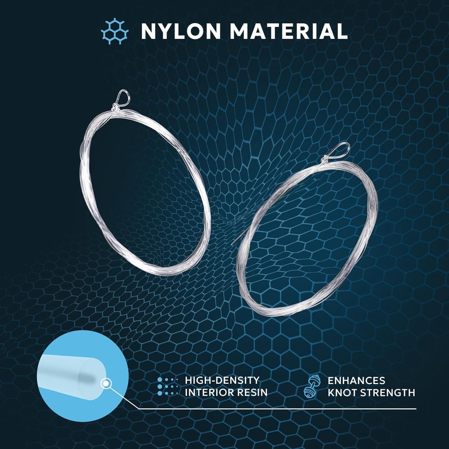 Pre-Tied Loop Fly Fishing Tapered Leader - Clear Nylon for Freshwater & Saltwater | 7.5FT to 15FT, 0X to 7X