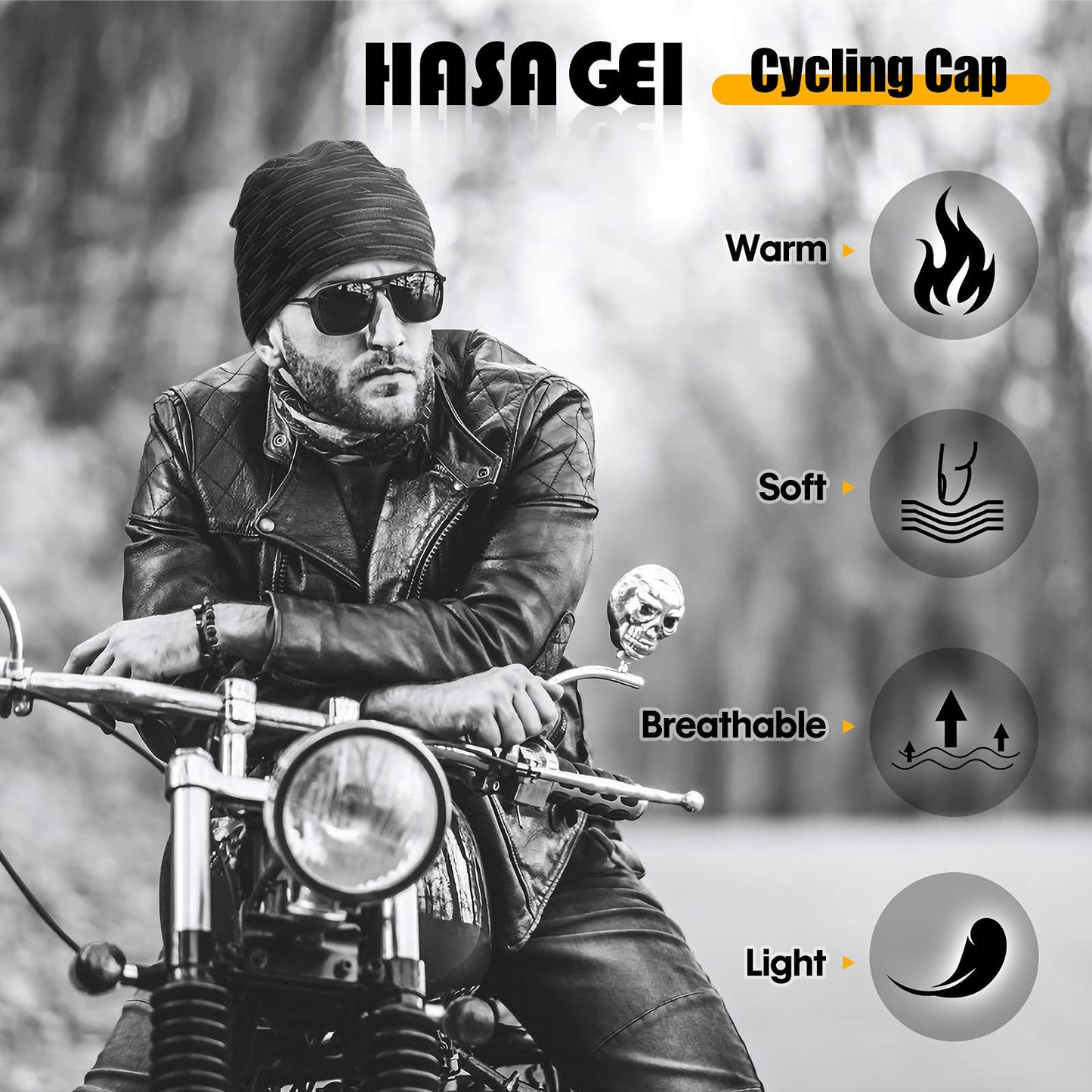 HASAGEI Skull Caps for Men, Women Breathable Helmet Liner, Cycling Cap Under Helmet Lightweight Beanie Hat Cold Season Warm Sports Skull Cap Antistatic Printed Hat