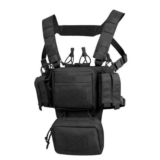 VISMIX Tactical Chest Rig, Adjustable & Detachable Chest Rig Molle Military Chest Bag Pack with Magazine Pouch for Men Hunting Shooting