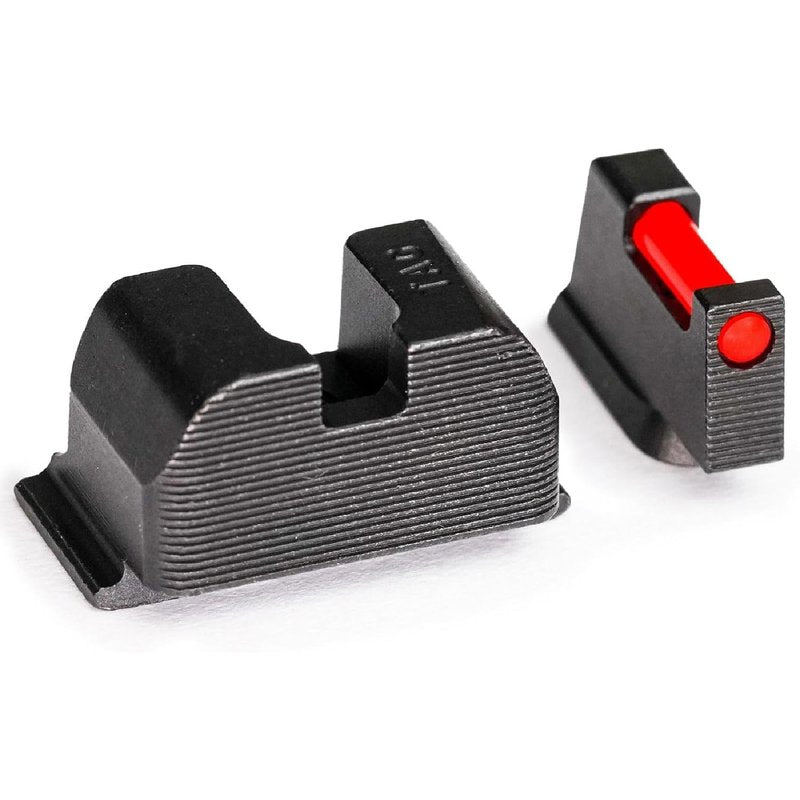 TAG PRECISION Optics Ready Gun Sights Compatible with CZ P10 Pistols | Durable Compact Front & Rear OR Handgun Sights with Easy Customization & Enhanced Accuracy | Fiber Front, Plain Rear (TSH)
