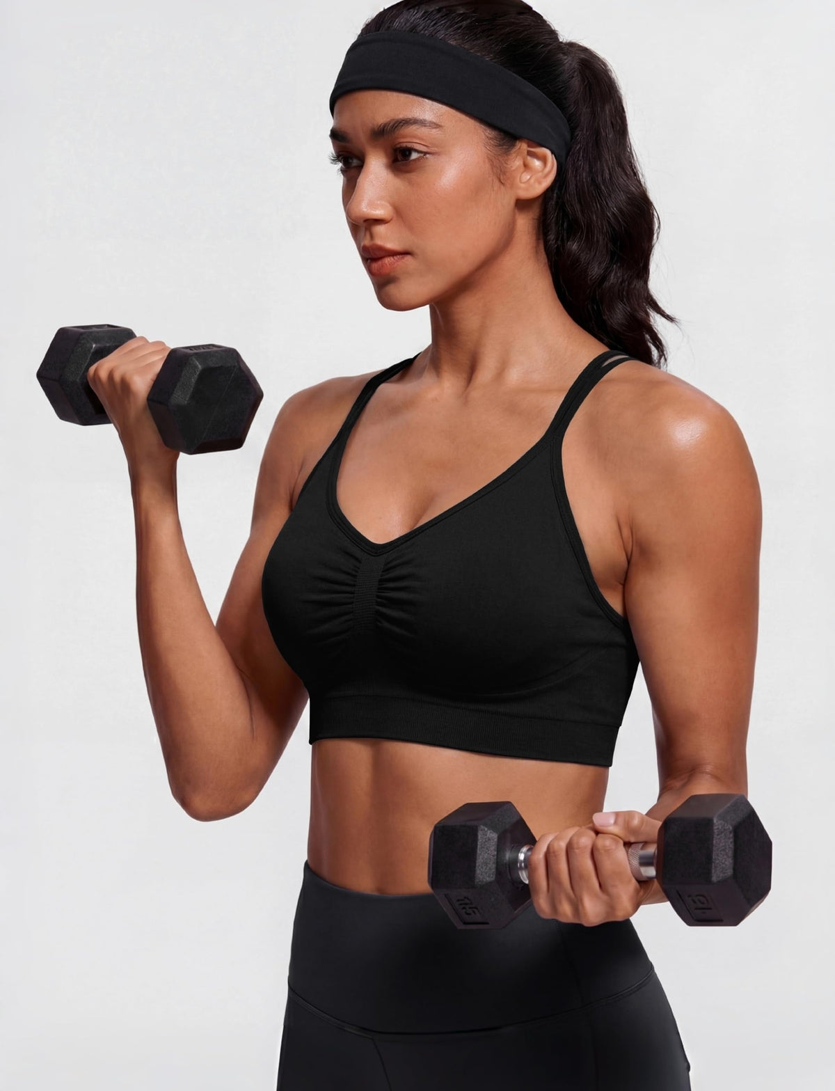 WANAYOU Criss Cross Back Sports Bras for Women Medium Support 3 Pack