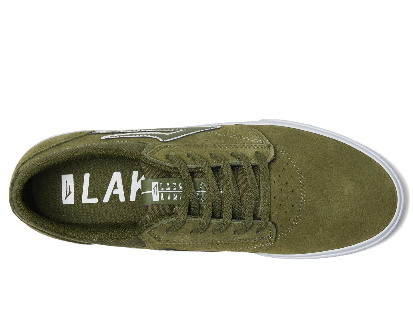 Lakai Griffin Mens Skate Shoes, Olive Suede, 7.5