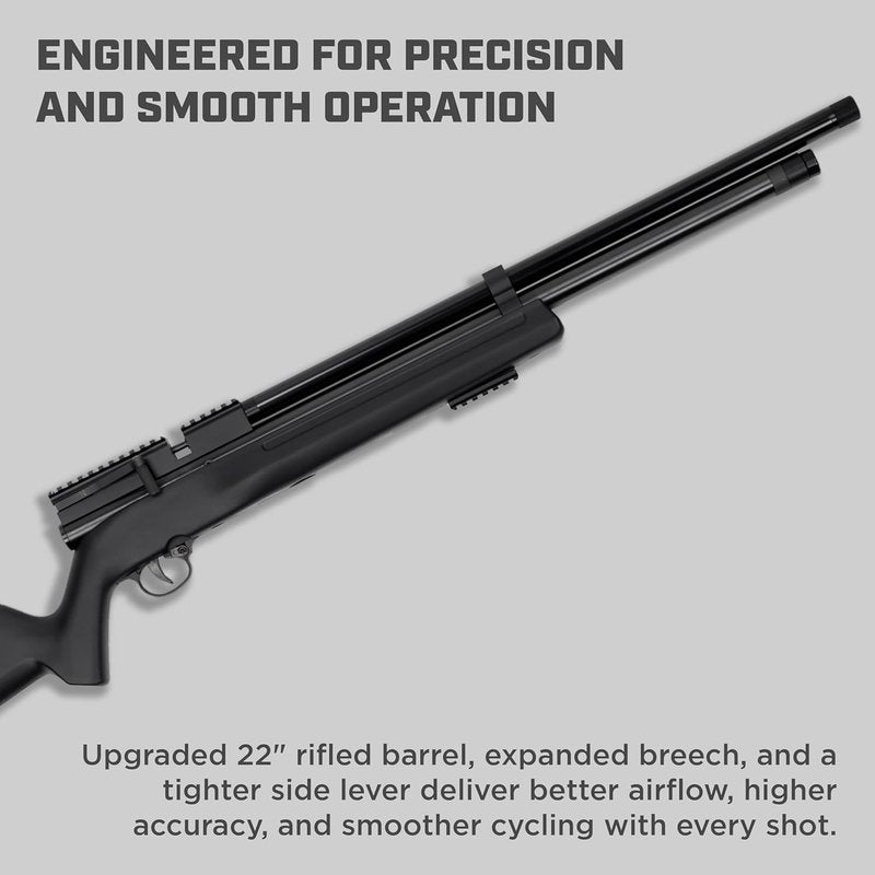 Barra 1100z Gen 2 PCP Air Rifle - .22 & .25 Caliber, 1000 FPS, Side Lever Action