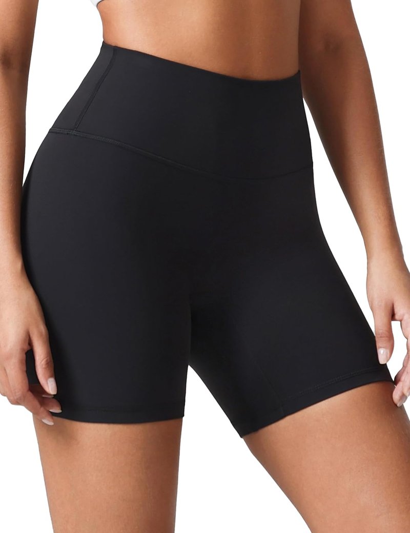 Dreamlux High Waist Biker Shorts for Women - No Front Seam, 6-Inch Inseam Yoga Shorts