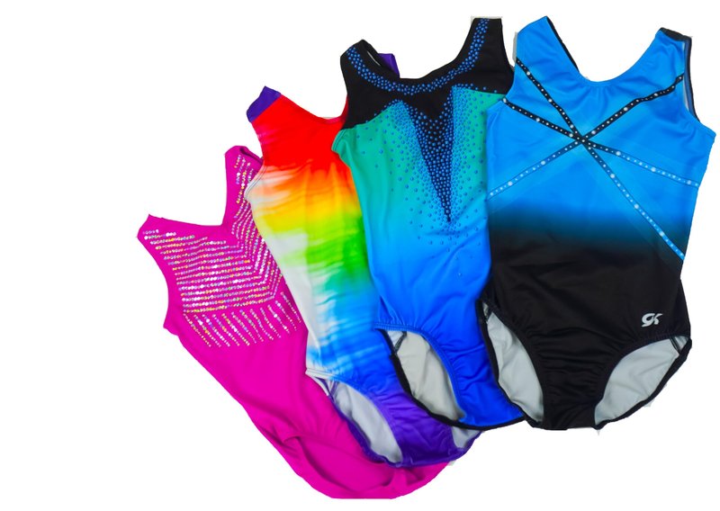 GK Glitz & Glam Gymnastics Leotard - Adult Small,blue