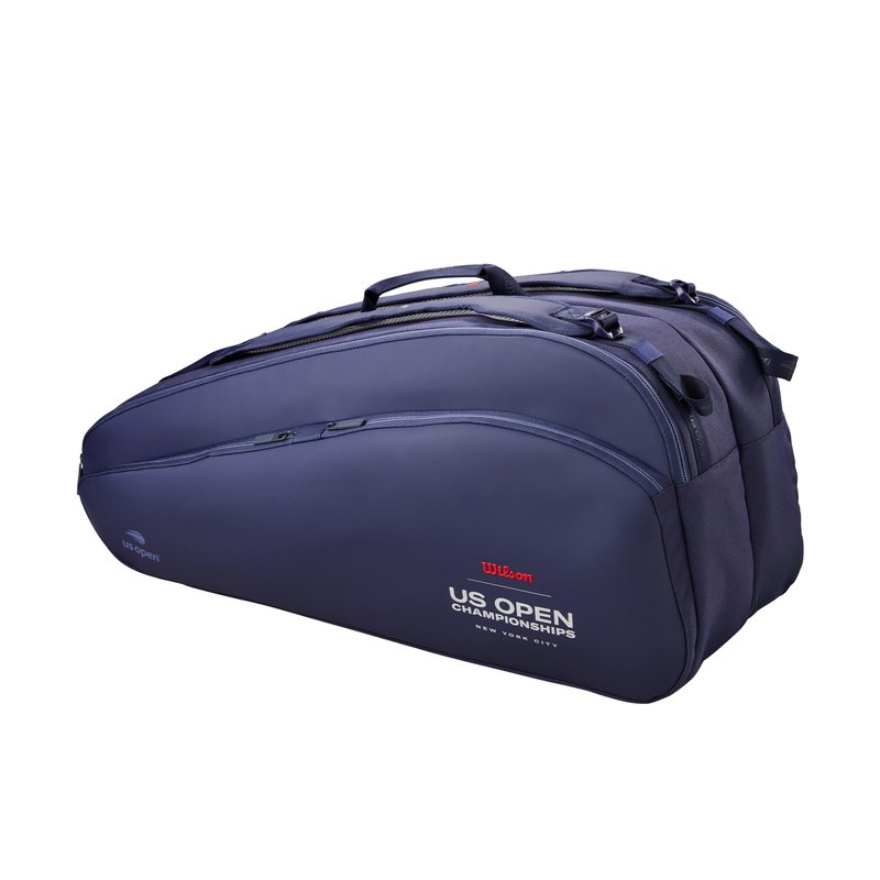 WILSON 2025 US Open Tour Tennis Racket Bag - Navy, Holds up to 12 Rackets