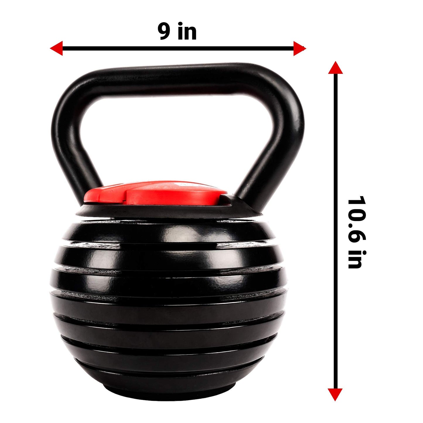 Victor Fitness Adjustable Kettlebell with 7 Weight Levels from 10-40 lbs. Perfect for Abs, Arms, Legs, & Back Workouts [Victor Fitness VFAKB40]