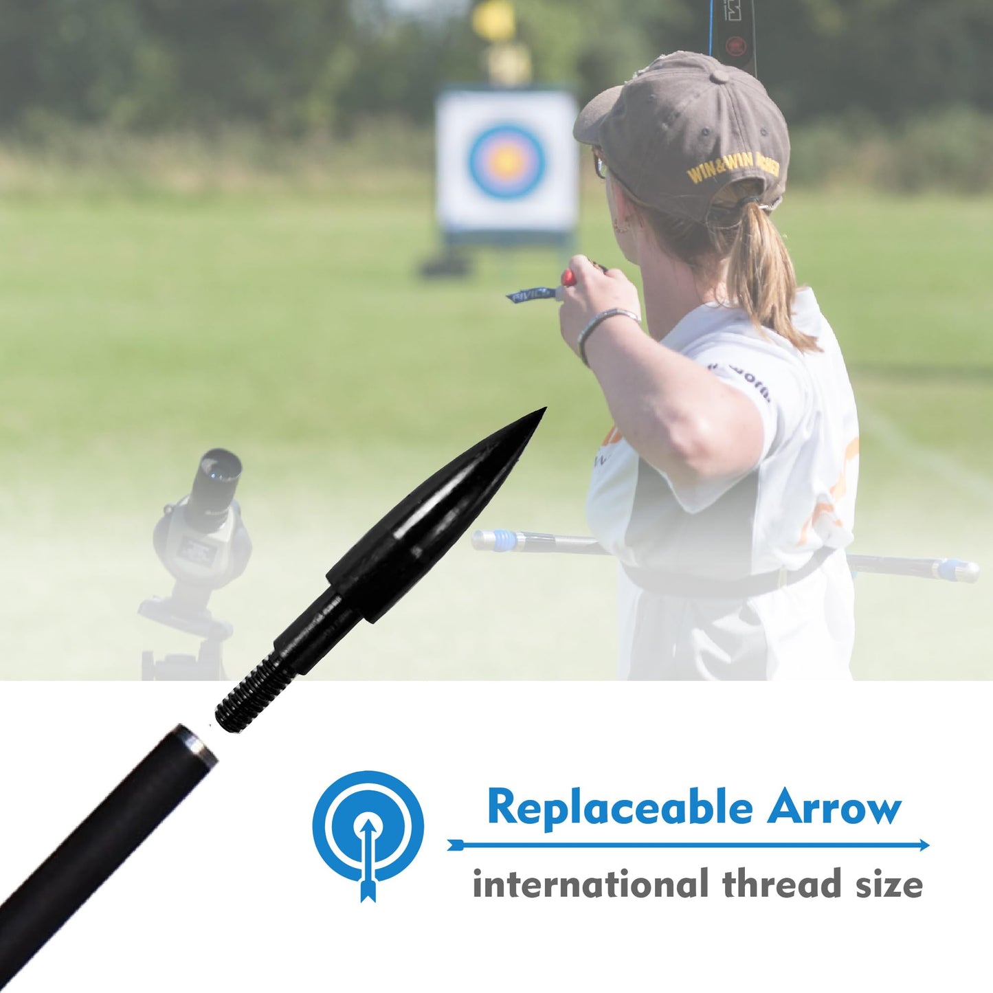 12pcs Archery Arrow Tips 100/125/150/200 Grain Field Tips 5/16 Inch Screw in Bullet Points, Archery Target Crossbow Practice Tip for Arrow Recurve Bow Compound Bow, Hunting Bow Arrow Target Practice