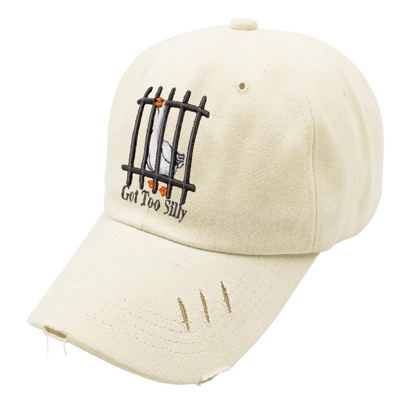 Got Too Silly Funny Silly Goose Humor 3D Embroidered Golf hat for Animal Lovers Adjustable Unisex Washed Classic Low Profile Dad Trucker Hat Valentine's Day Birthday Gift Idear