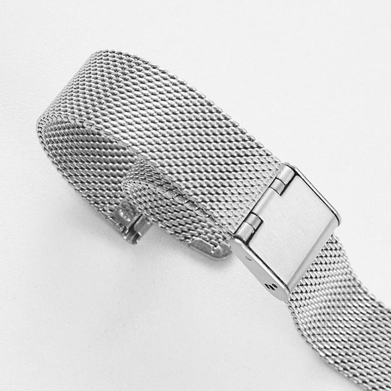 Compatible with Garmin Lily 2/Lily 2 Active Watch Band for Women Metal Mesh Bands Stainless Steel Loop Replacement Bracelet Strap Wristbands (Silver)