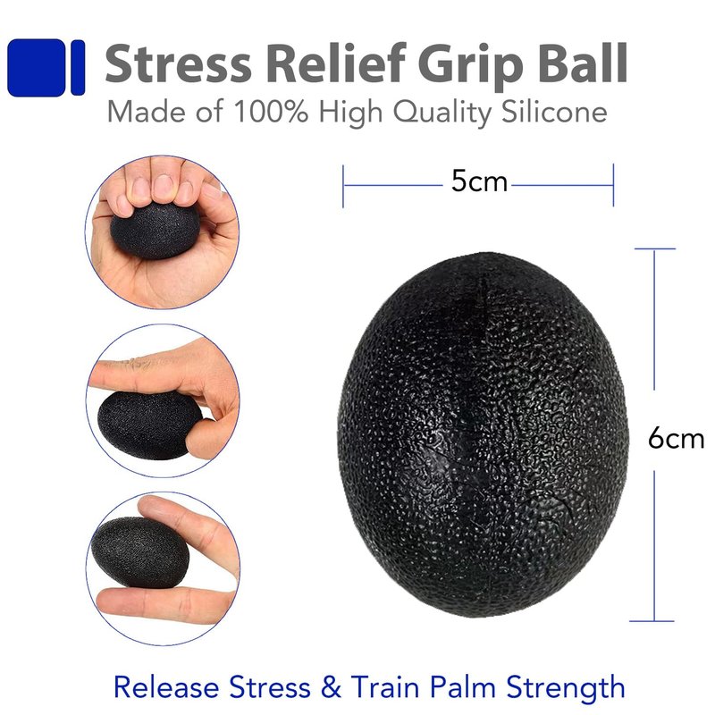 EASJOY Grip Strength Trainer Kit with Finger Exerciser, Hand Grip Strengthener, Hand Extension Exerciser, Stress Relief Ball, Grip Ring, Gyro Ball for Muscle Building and Injury Recover