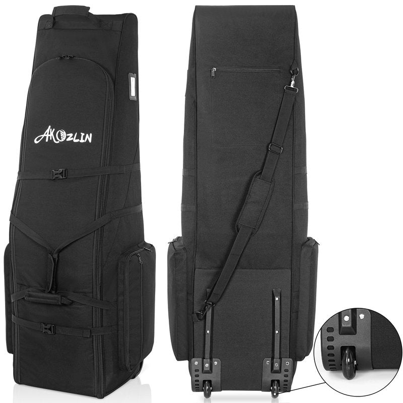 Golf Airplane Travel Case Waterproof Universal Foldable Golf Club Cover Bag with Wheels for Airlines Travel