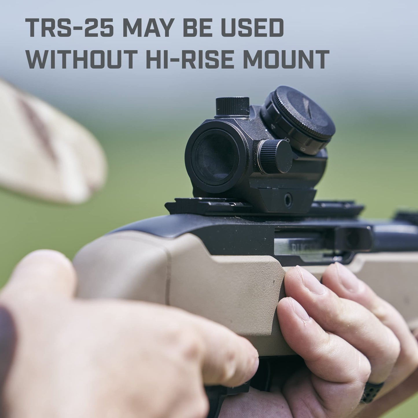 Bushnell Optics TRS-25 Hirise 1x25mm Red Dot Riflescope with Riser Block, Matte Black