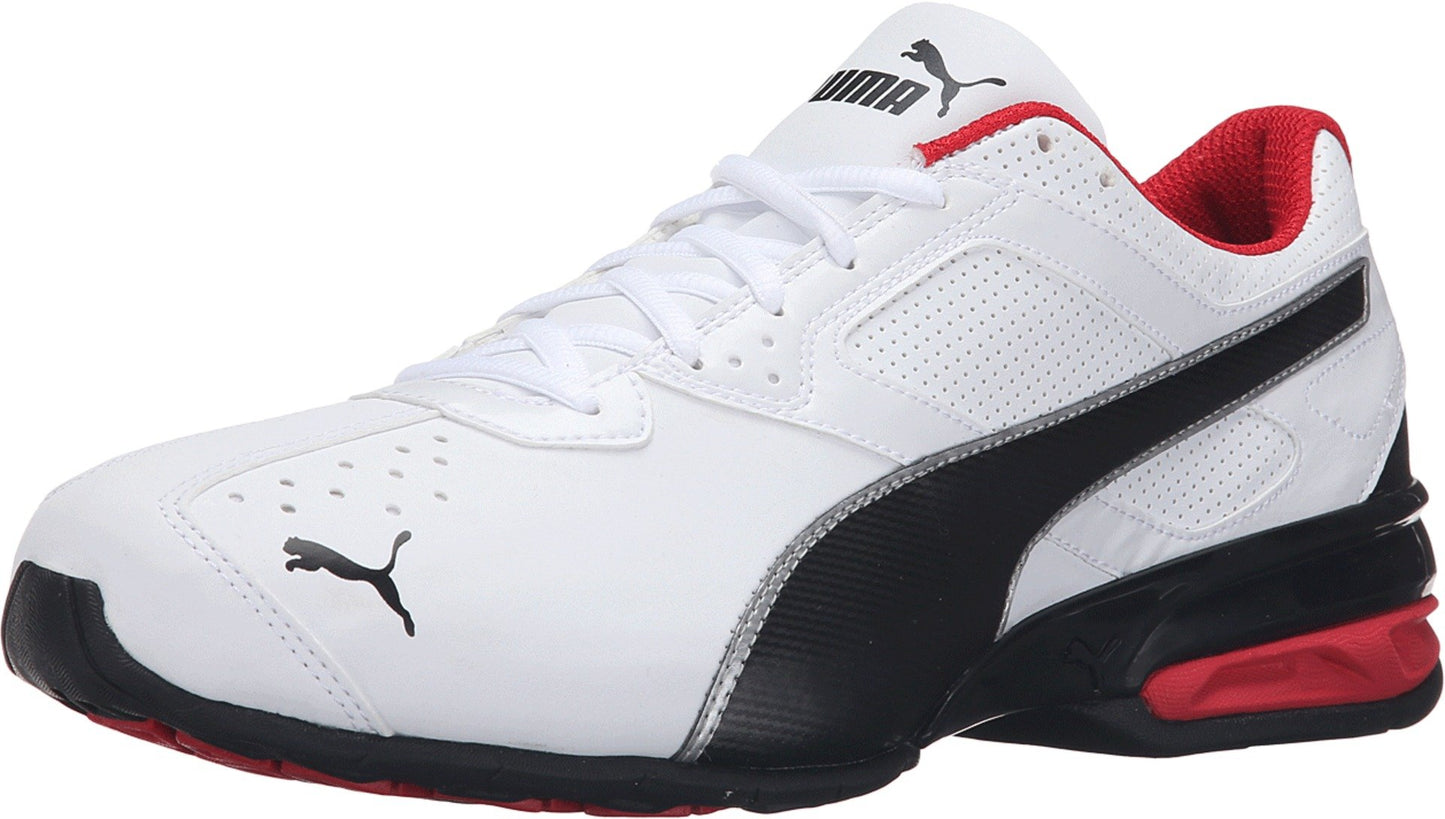 PUMA Men's Tazon 6 FM Cross Training Shoes, White-Black-Silver, 10.5