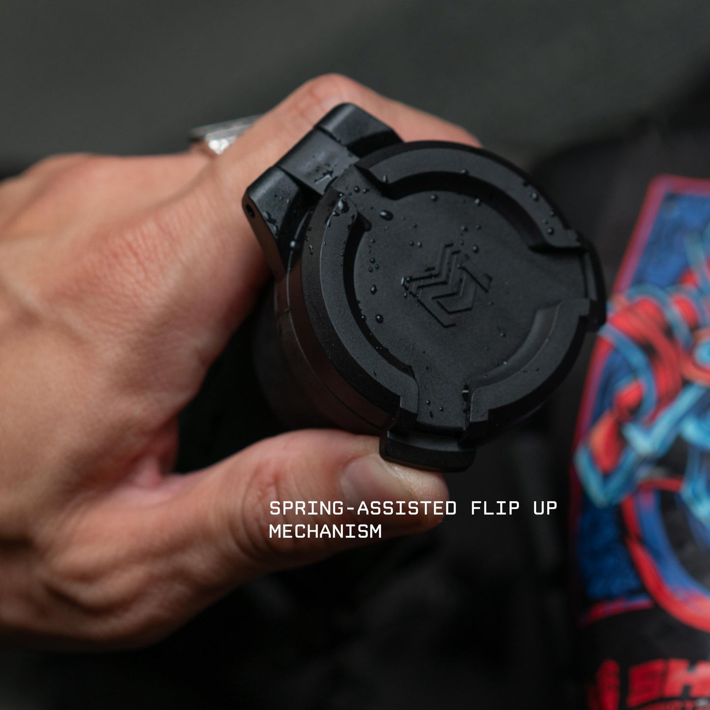 Monstrum Pro Series Flip-Up Scope Lens Covers (Objective Bell | 55-62 mm oustide Diameter)