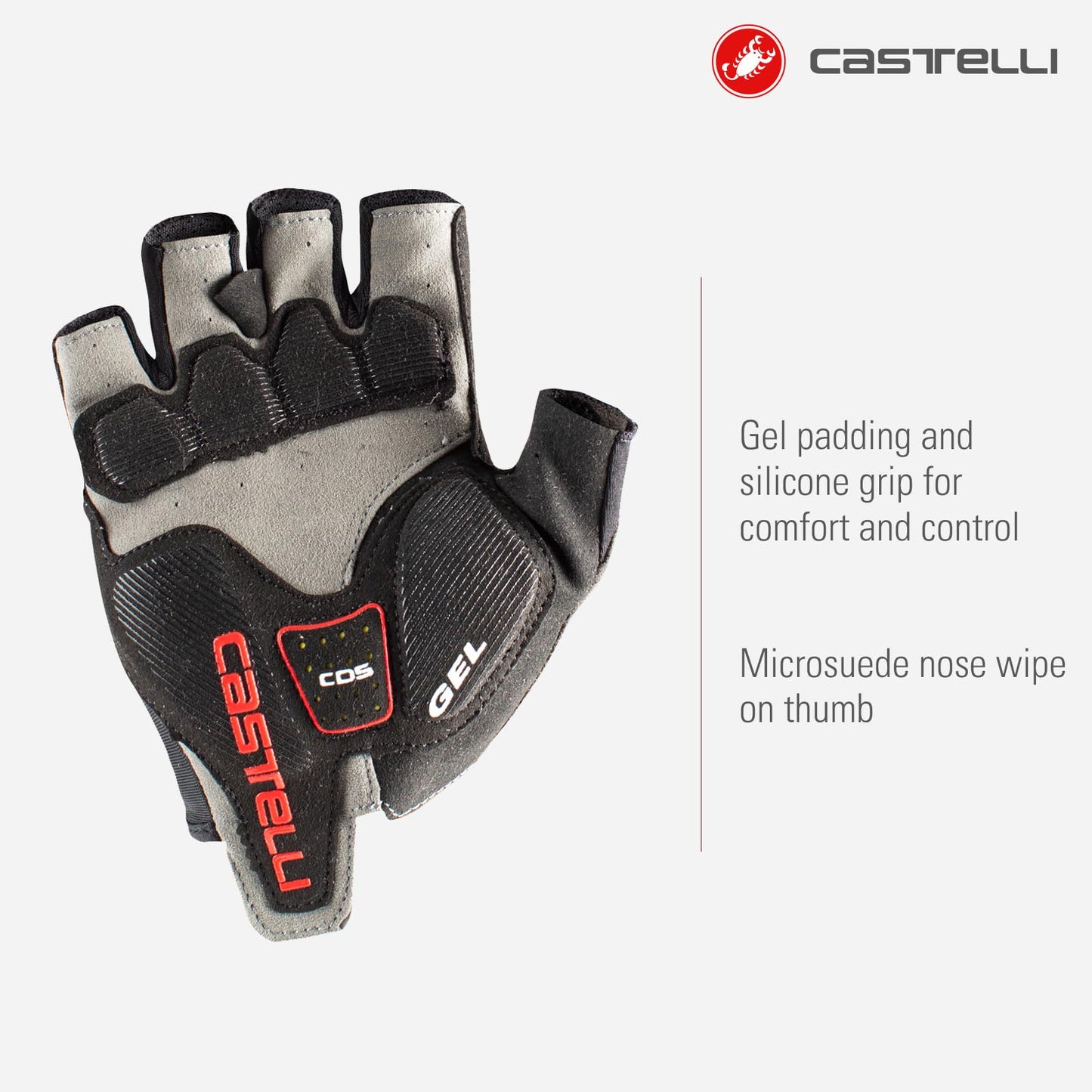 Castelli Men's Arenberg Gel 2 Glove for Road and Gravel Biking l Cycling - Black - X-Large