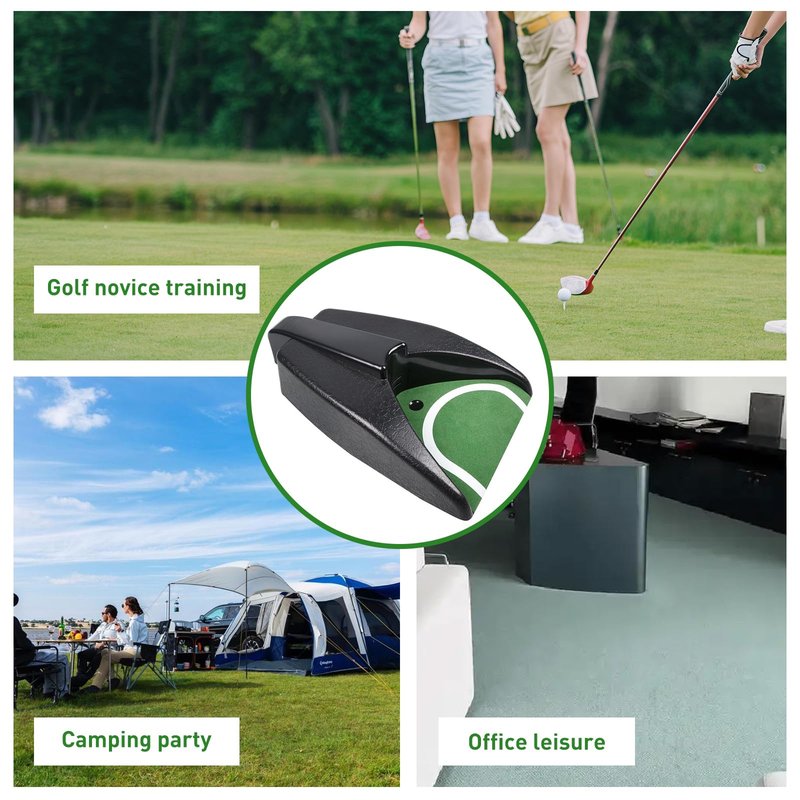 QPPKII Golf Ball Return Putting Unit, Automatic Return Machine, Indoor Golf Putting Hole, Battery-Powered Practicing, Suitable for Practicing at Home, Office, Yard, Party