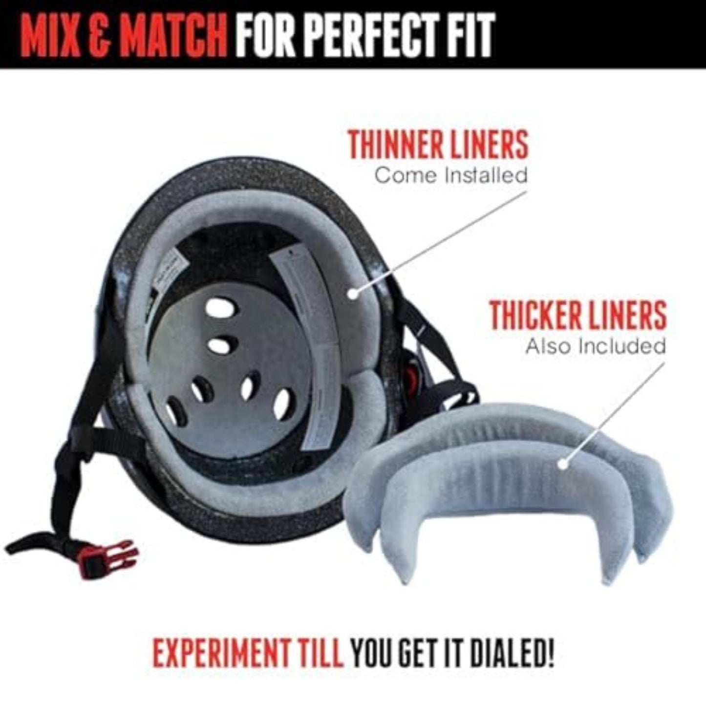 Triple Eight Certified Sweatsaver Helmet for Skateboarding, BMX, Roller Derby, Roller Skating, Inline Skating, Scooter and Bike