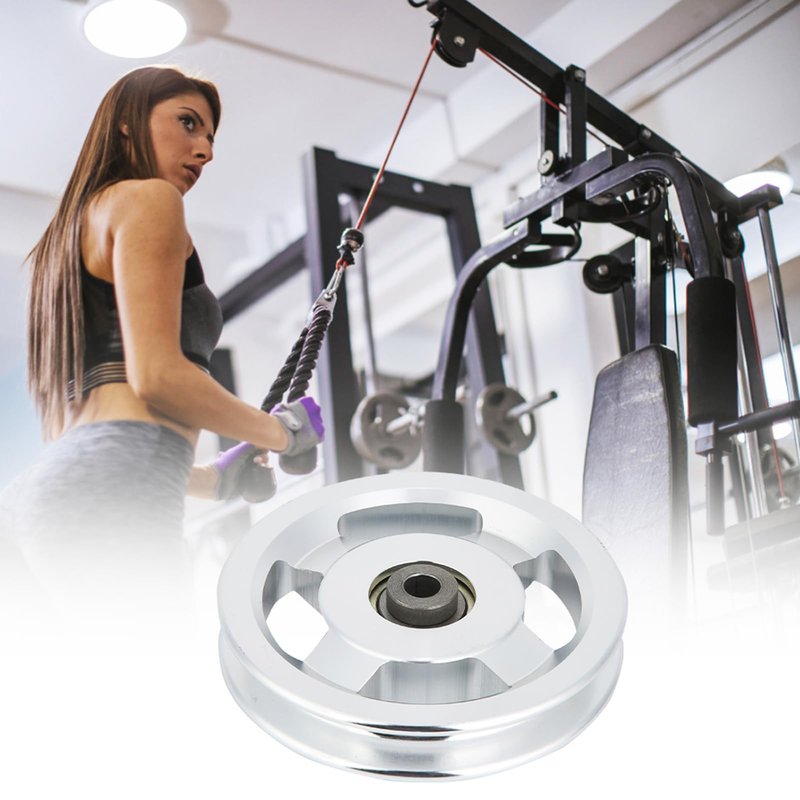 Strength Training Pulley, Aluminum Alloy Durable Pulley Wheel 4.5 Inch for Home Gym Fitness Enthusiasts Athletes Rehabilitation Exercises