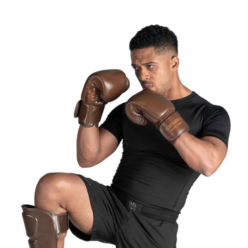 Sanabul Battle Forged Boxing Gloves for Men & Women, Kickboxing MMA, Muay Thai Gloves and Heavy Bag Training Punching & Sparring, Brown 14 oz
