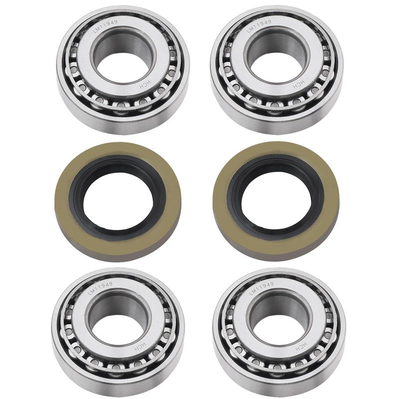 Roykaw Golf Cart Front Wheel Bearings Hub and Oil Seals Kit Compatible with Club Car DS/Carryall 1982-2002 Models, Replaces OEM# 1011393, 1013135