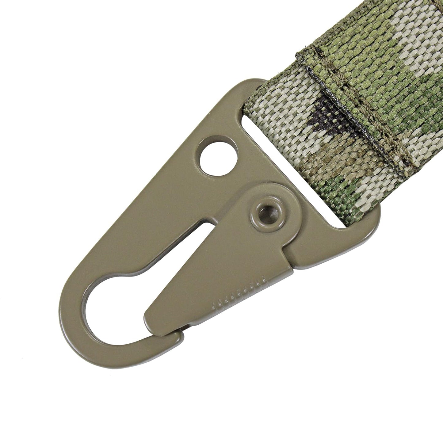 Tactical Gear Clip Clash Hook Hanging Carabiner T-Mount MOLLE Webbing Battle Belt Clip Metal Key Holder Vest Accessories (Multicam Clash Hook(1PACK))