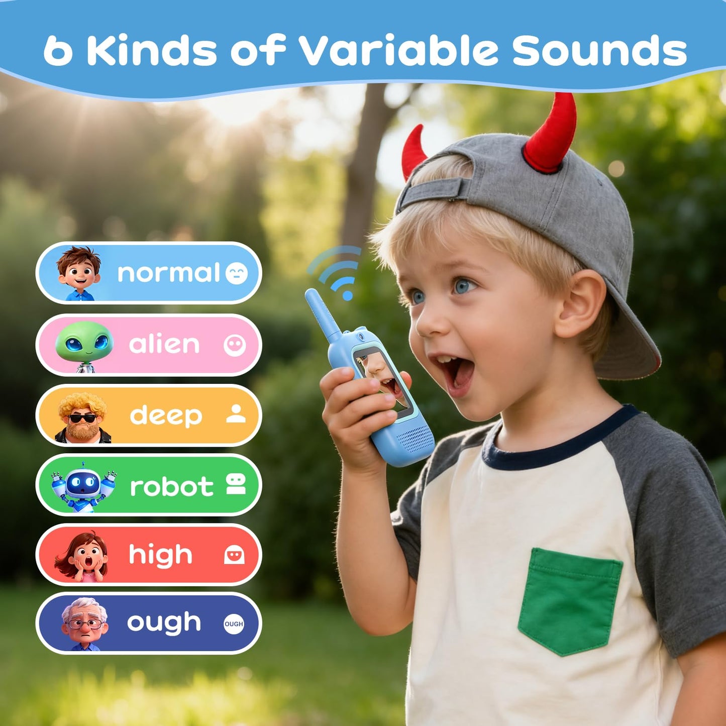 Seaonar Video Walkie Talkies for Kids - 2 Pack Long Range Walkie Talkie Rechargeable Video Intercom 2 Way Radio for Age 3-12 Boys Girls for Indoor Outdoor Camping (Pink&Blue)