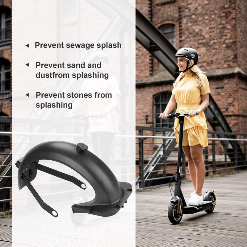Yungeln Rear Fender Accessories Includes Rear Fender + Bracket + LED Taillight Compatible with Segway Ninebot Max G30 / Max G30 E/LP Electric Scooter Accessories