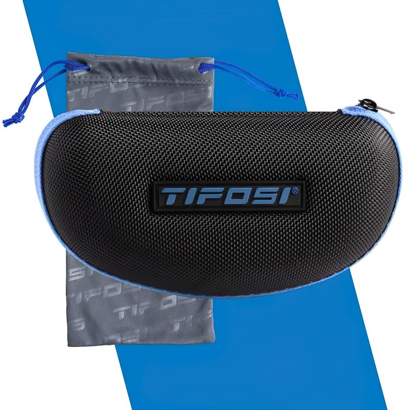 Tifosi Optics Swank Sunglasses Bundle with Case and Eyewear Straps (Blackout/Smoke)