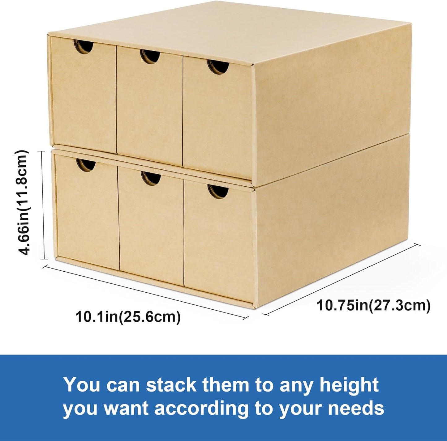 Card Storage Box for Toploader - 600 Count Cardboard Trading Card Organizer with Dividers | Brown