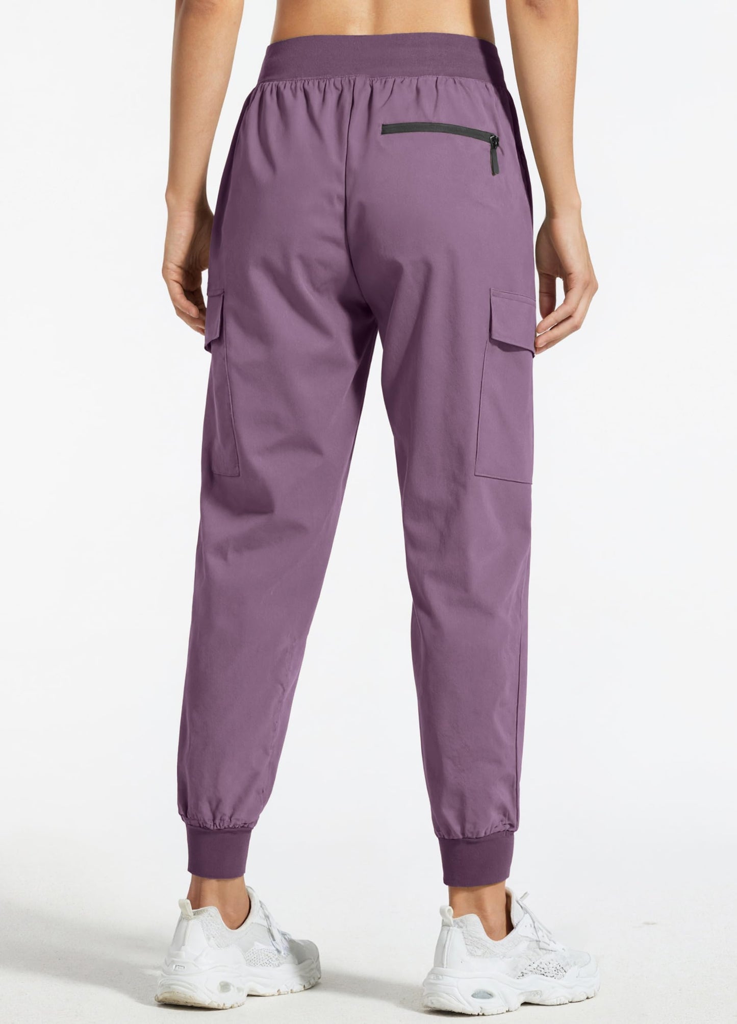 Libin Women's Cargo Joggers Lightweight Quick Dry Hiking Pants Athletic Lounge Casual Travel, Vintage Purple XS