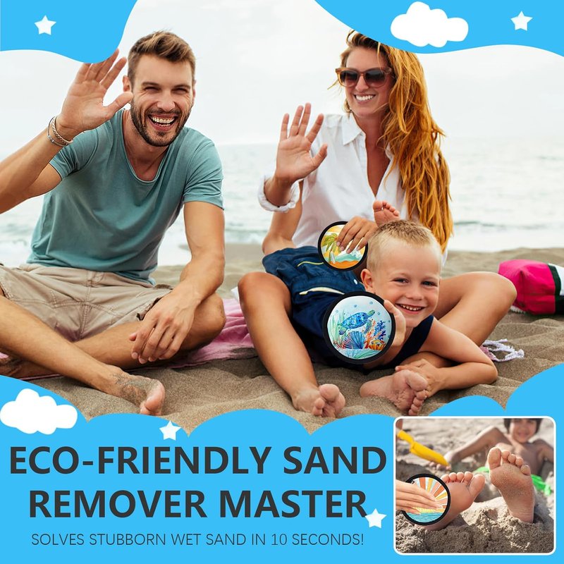 Sand Remover Beach Cleaner Mitt - Essential Vacation Accessory for Family Trips | Ideal for Hawaii & Cruise Ships
