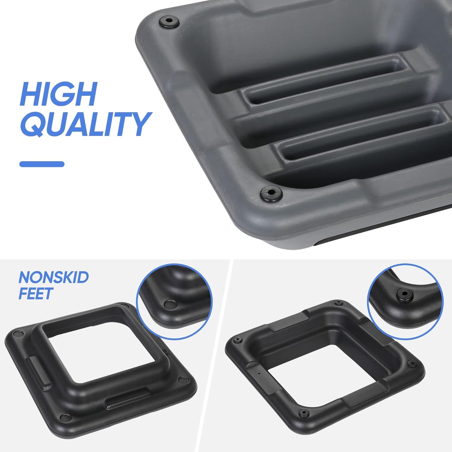 16 Inch Aerobic Step Platform - Adjustable Mini Exercise Stepper for Home Gym | Cardio Strength Training with 4 Risers