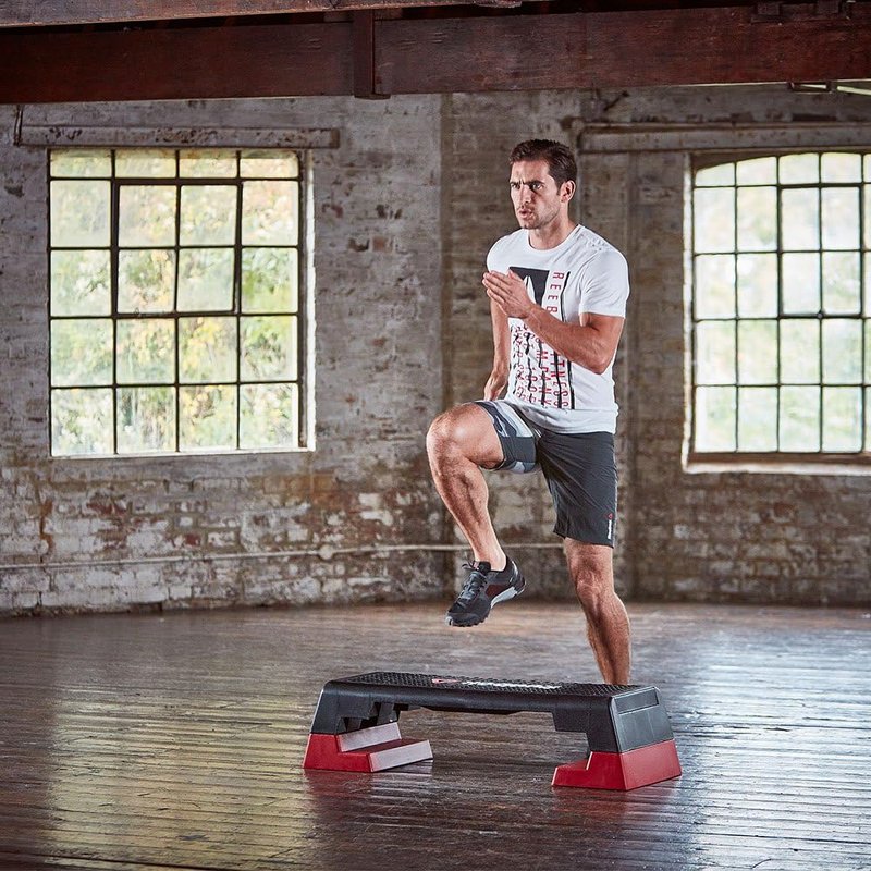 Reebok Adjustable Aerobic Step Platform - Multipurpose Workout for HIIT & Strength Training | Ideal for Cardio Sessions