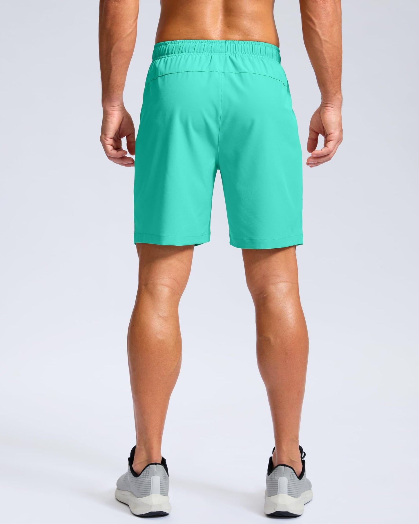 G Gradual Men's Athletic Running Shorts with Zipper Pockets Quick Dry 7"/ 5"/ 9" Workout Gym Shorts for Basketball Hiking(Light Green,7M)