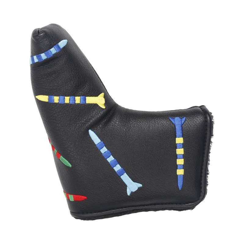 Andux PU Striped Tees Pattern Putter Cover Golf Putter Head Covers (Blade, Black)