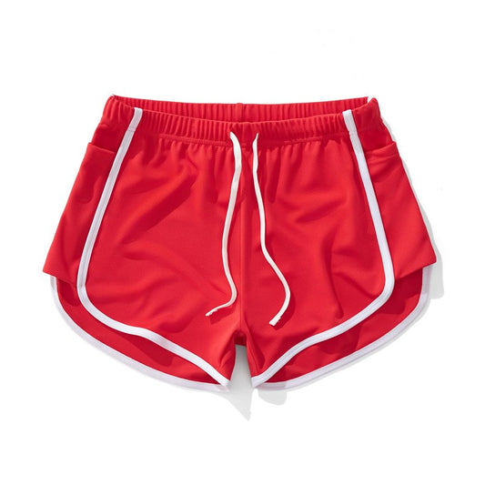AIMPACT Mens Mesh Shorts 3 Inch Running Gym Athletic Workout Bodybuilding Booty Track Shorts Vintage Fitted Short Red